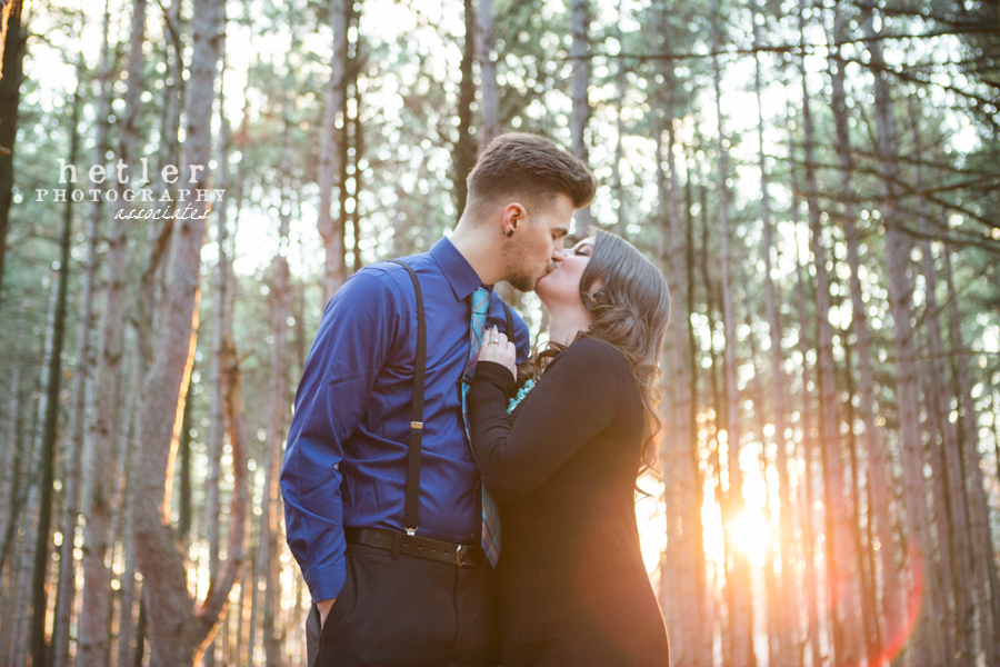 michigan fall engagement photography in pine forest 0000