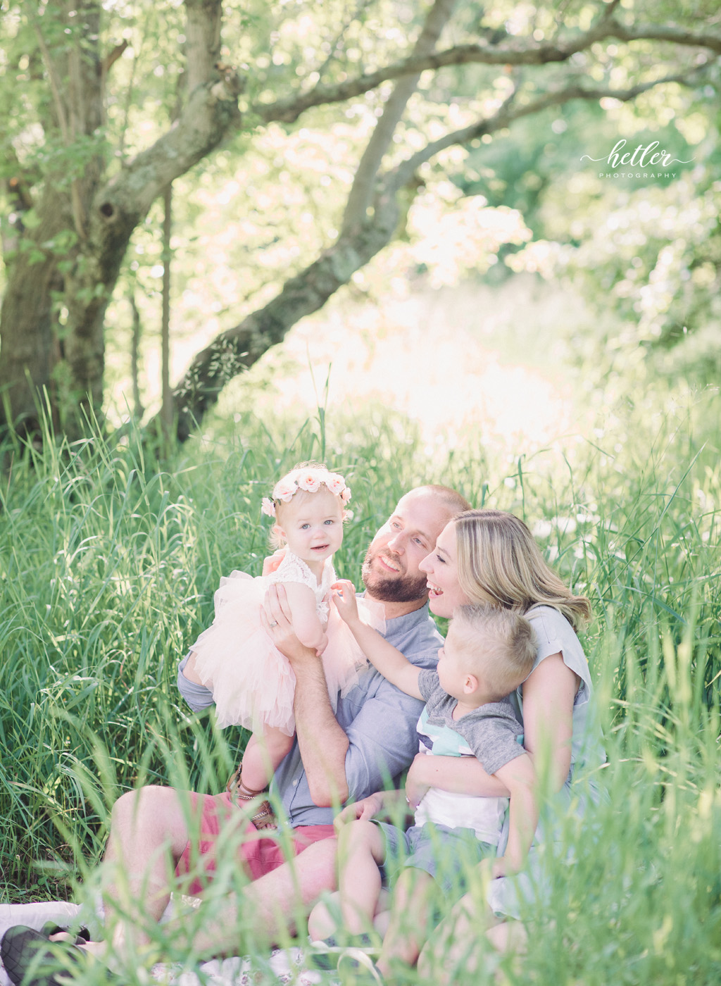 Grand Rapids family photography with girl with lucky fins