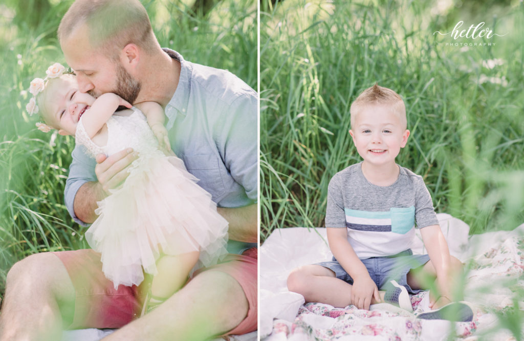 Grand Rapids family photography with girl with lucky fins