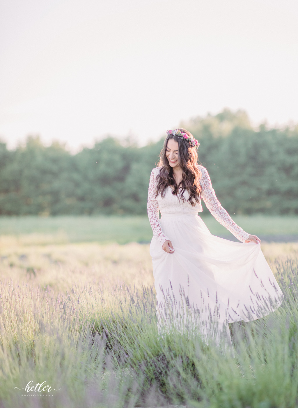 Kalamazoo wedding photography in a lavender field