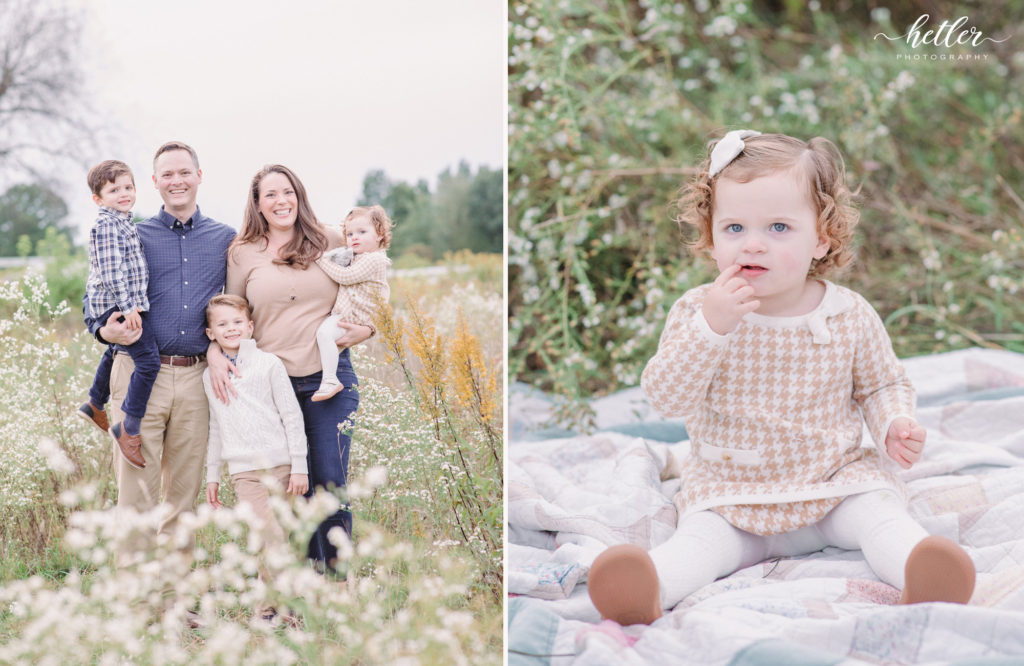 Fall family photo session in Rockford, Michigan at Hydrangea Blu Barn