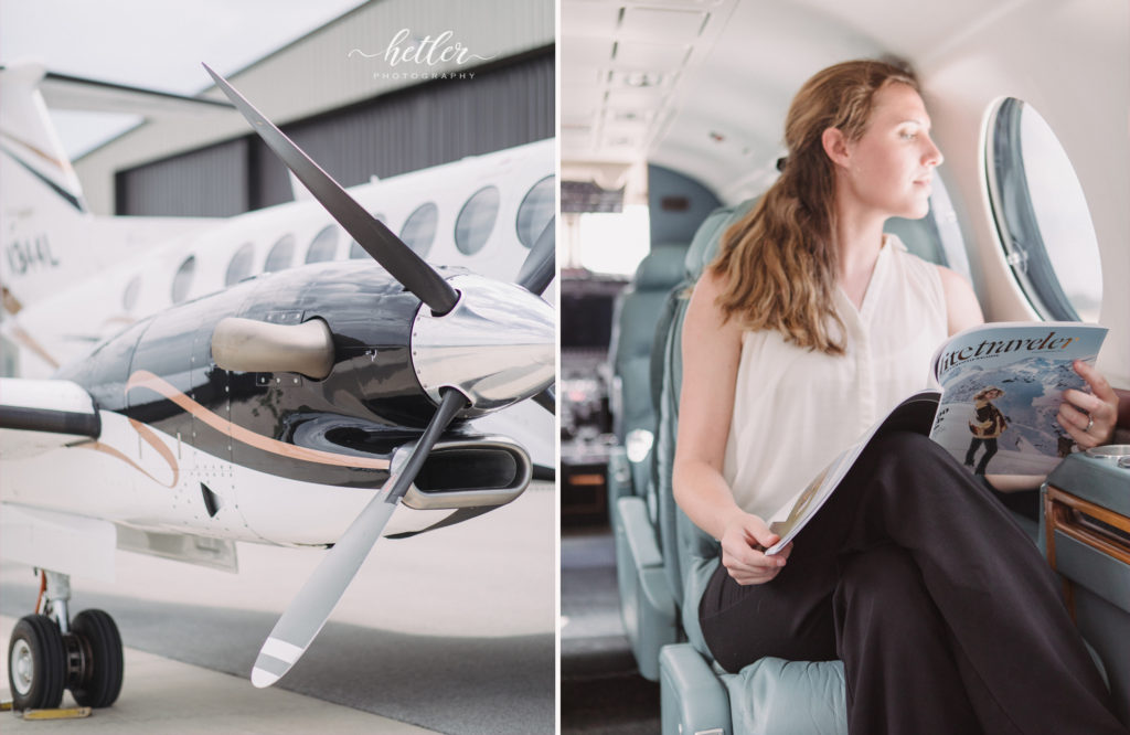 Vision Air Center in Holland, Michigan charter flight branding photography