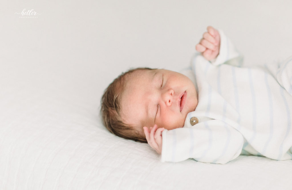 Cascade Michigan in-home newborn photography session for a sweet baby boy