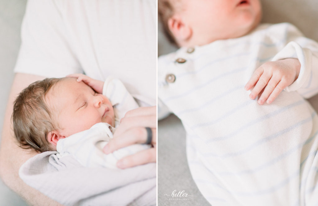 Cascade Michigan in-home newborn photography session for a sweet baby boy