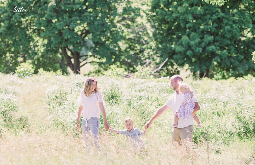 Grand Rapids, Michigan family photos at The Highlands with a Lucky Fin family