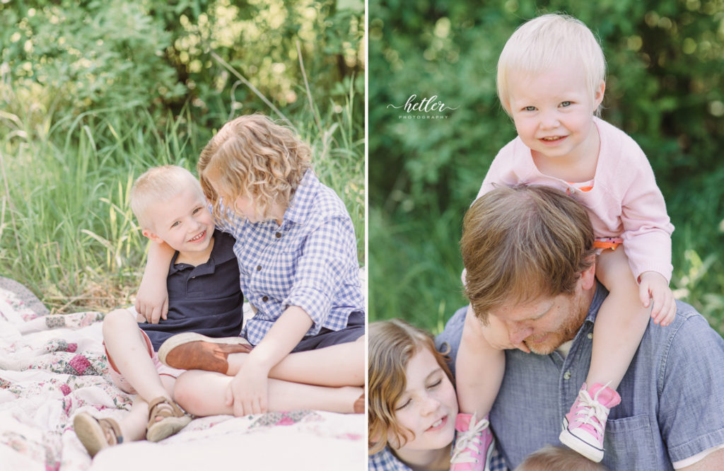 Family photos at Hager Park in Jenison Michigan