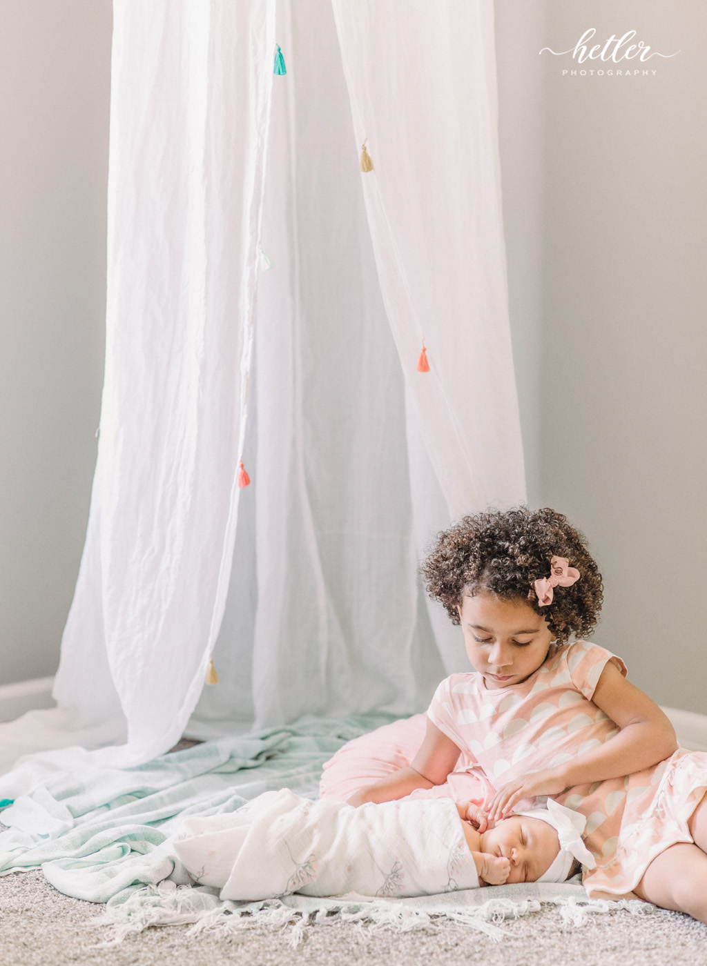 Forest Hills in-home newborn photography session with a family full of girls!