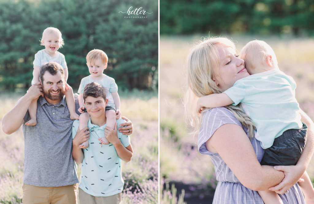 Kalamazoo family photos at Shades of Lavender farm 