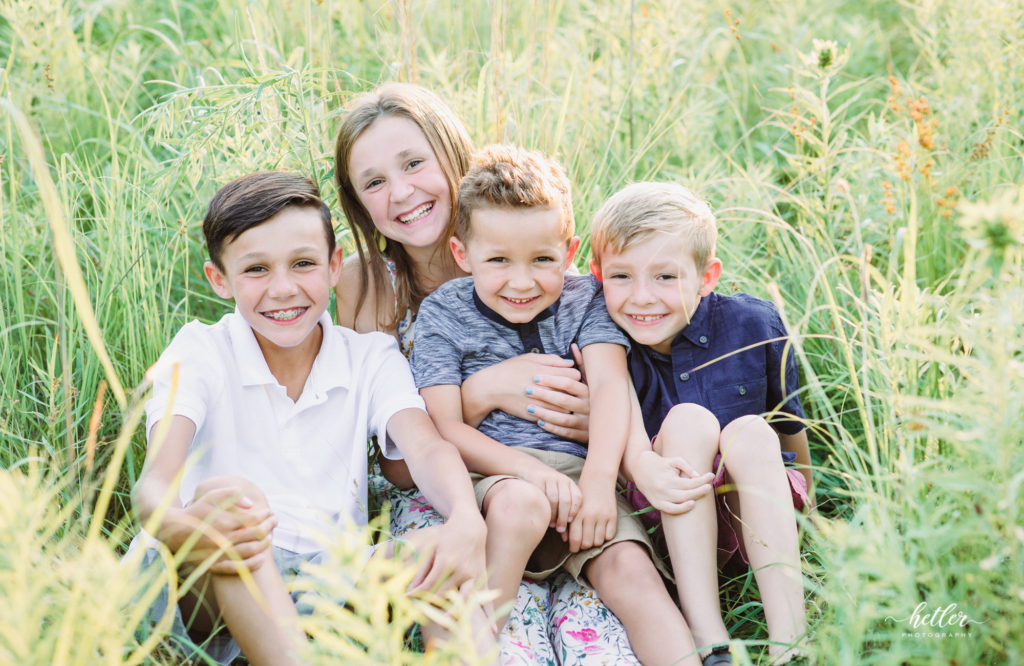 Wahlfield Park summer family photos in Grand Rapids, Michigan