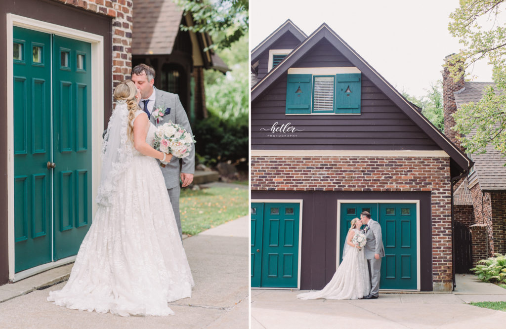 A summer Gerber Guest House wedding in Fremont Michigan with portraits at WatersEdge Golf Course