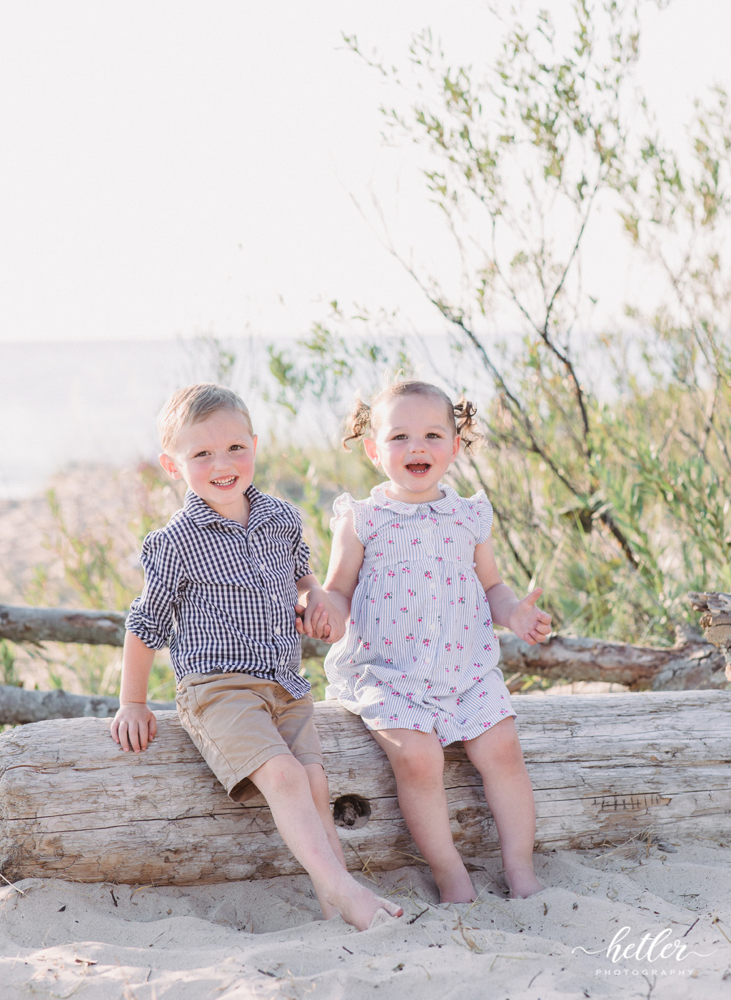 Hoffmaster State Park family photos in Muskegon on a beautiful summer evening