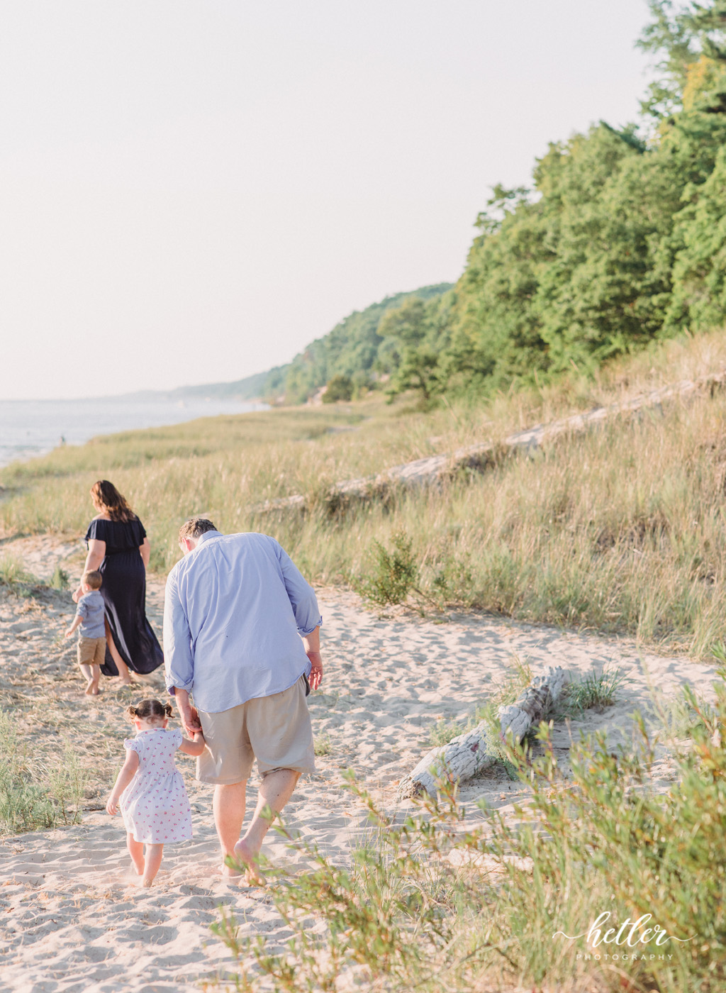 Hoffmaster State Park family photos in Muskegon on a beautiful summer evening