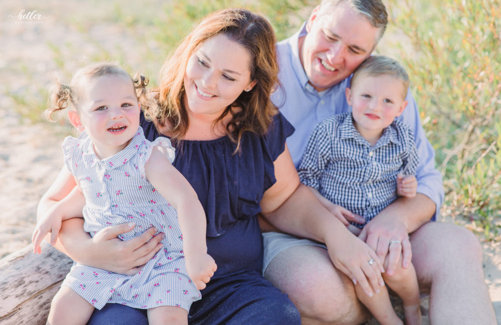 Hoffmaster State Park family photos in Muskegon on a beautiful summer evening