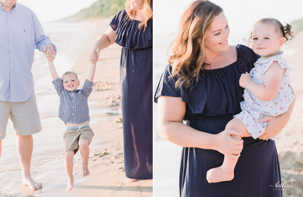 Hoffmaster State Park family photos in Muskegon on a beautiful summer evening