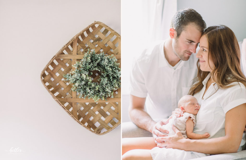 Rockford Michigan in-home newborn photo session with a light and airy photo style
