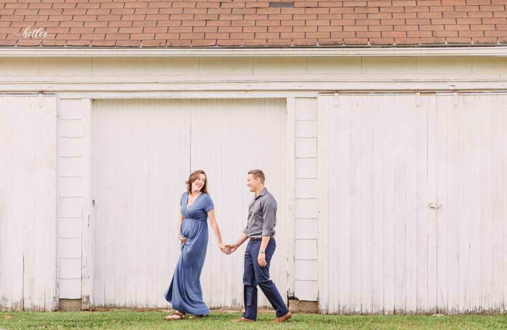 Southern Michigan maternity photos in Watervliet at a family farm with Willow trees, a soy bean field and a slow stream running through