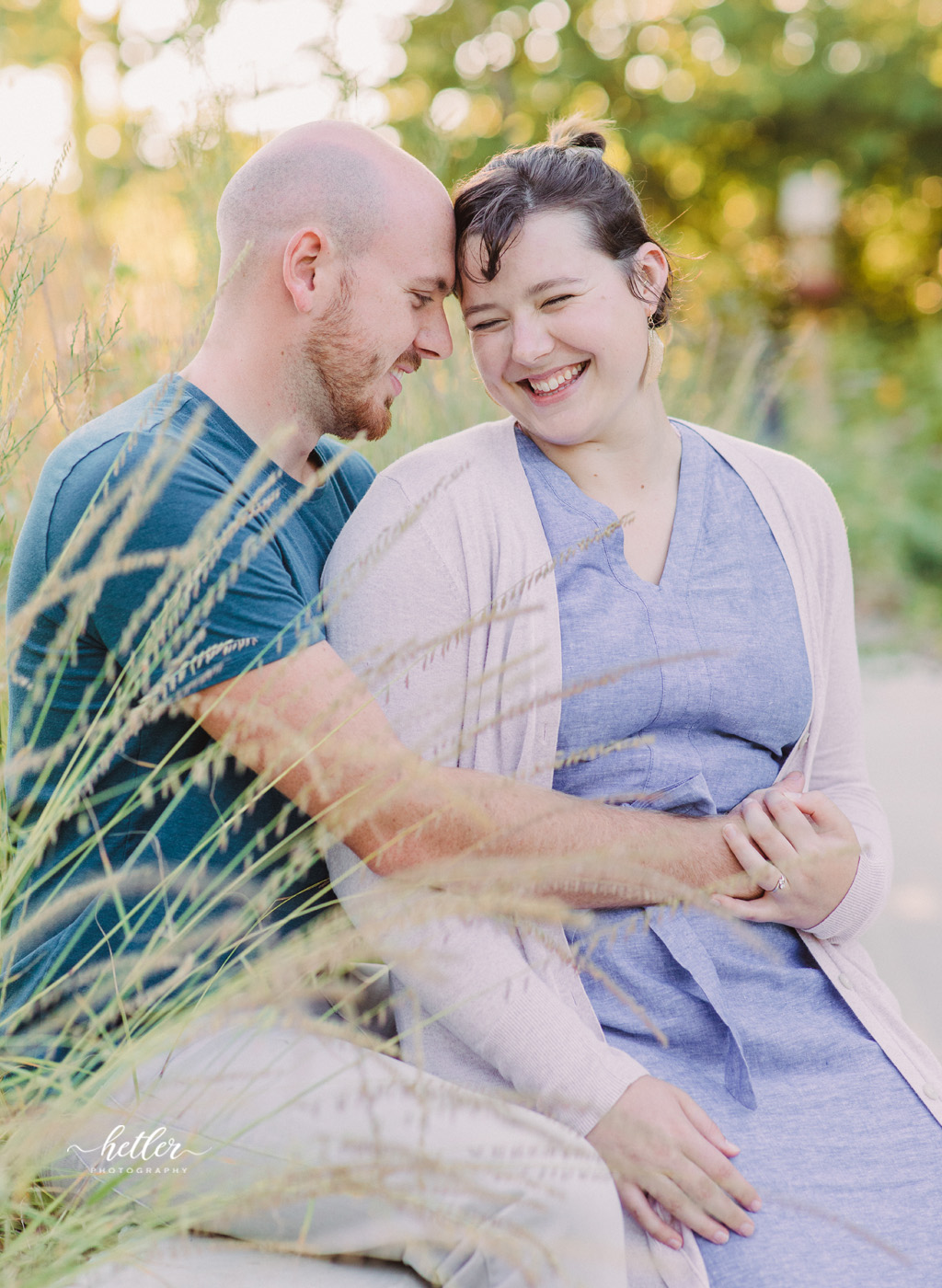 Engagement photo session at Calvin College's Ecosystem Preserve in Grand Rapids Michigan