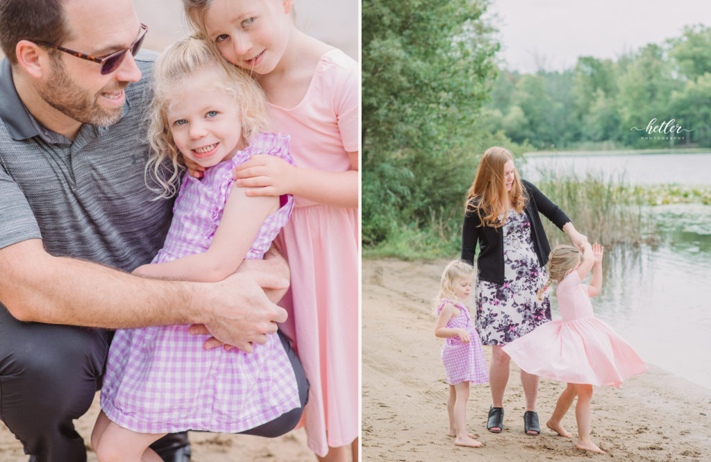 Late summer family photos at Long Lake Park in Sparta Michigan