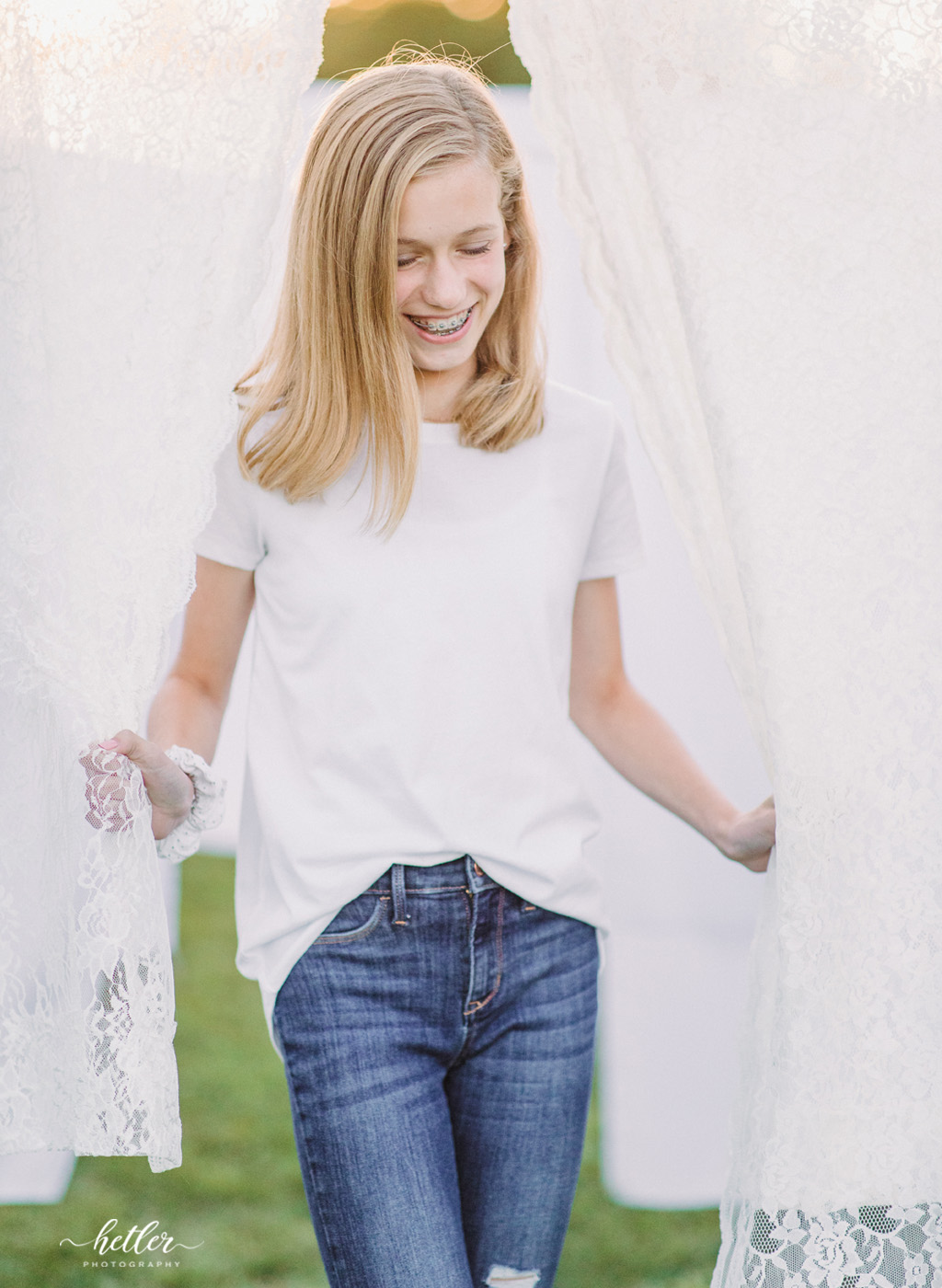 Rockford clothesline mini session with a backyard garden session in Michigan