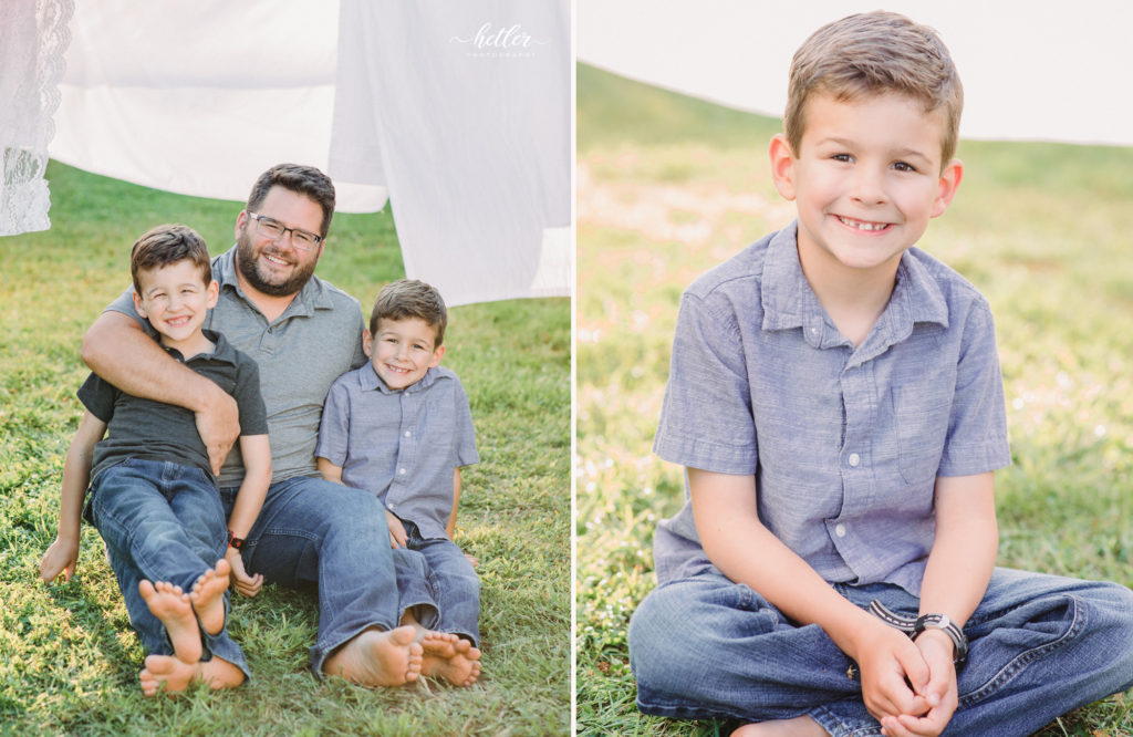 Rockford Michigan backyard mini session with a clothesline and garden theme