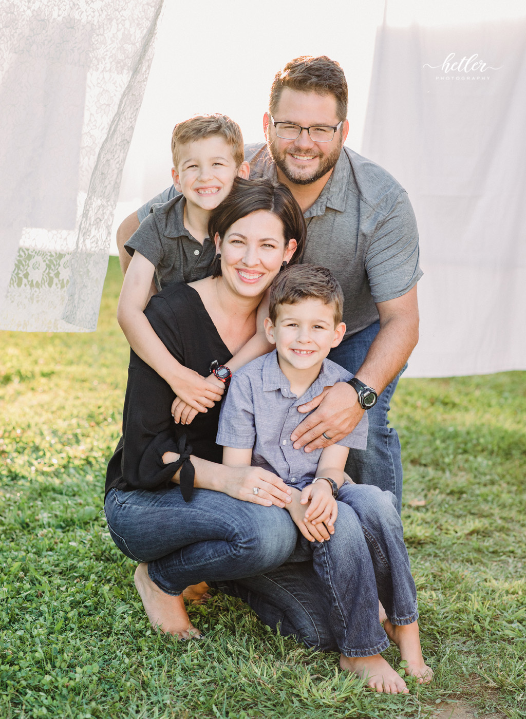 Rockford Michigan backyard mini session with a clothesline and garden theme