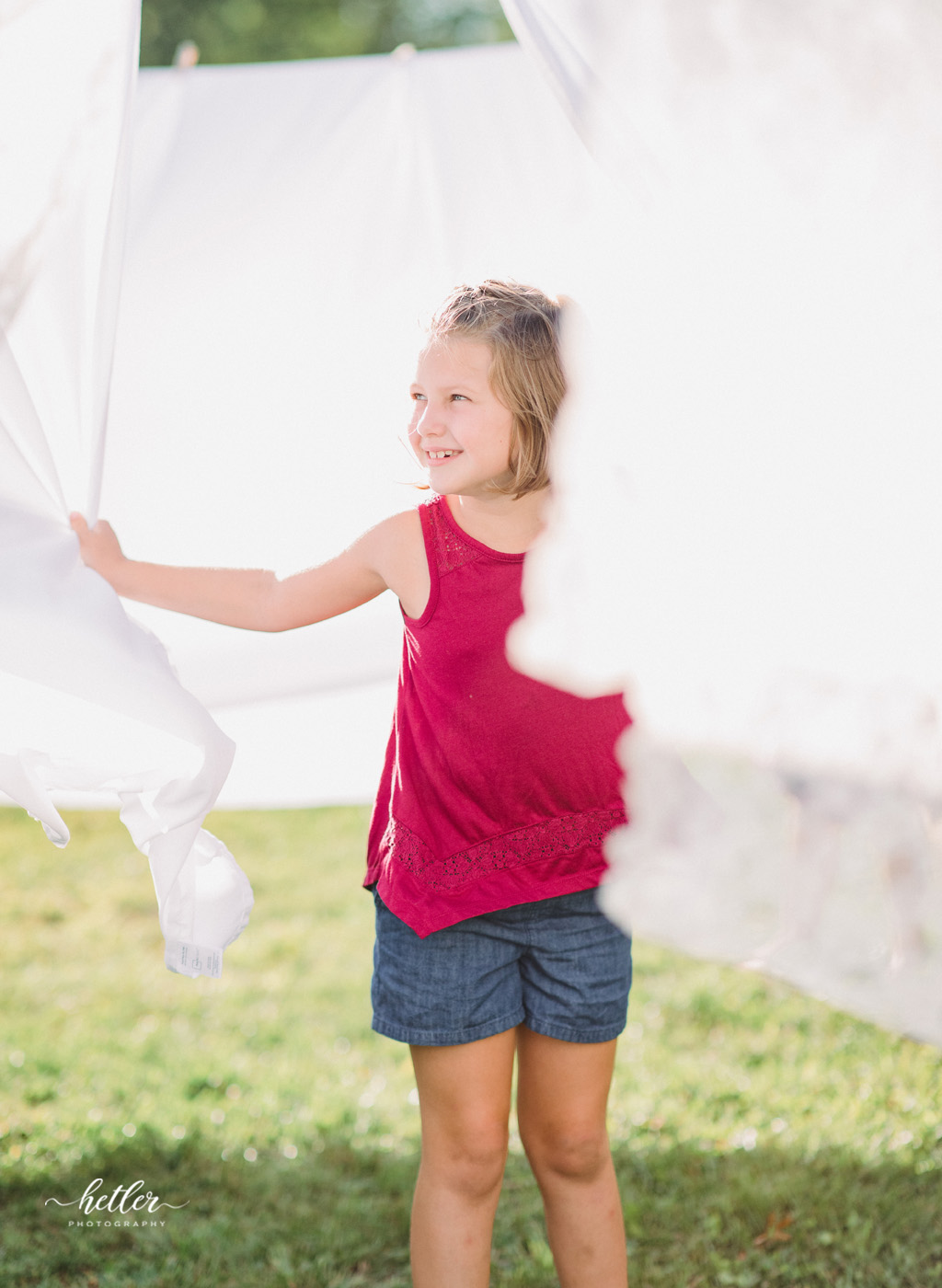 Rockford Michigan summer mini session with a backyard garden theme