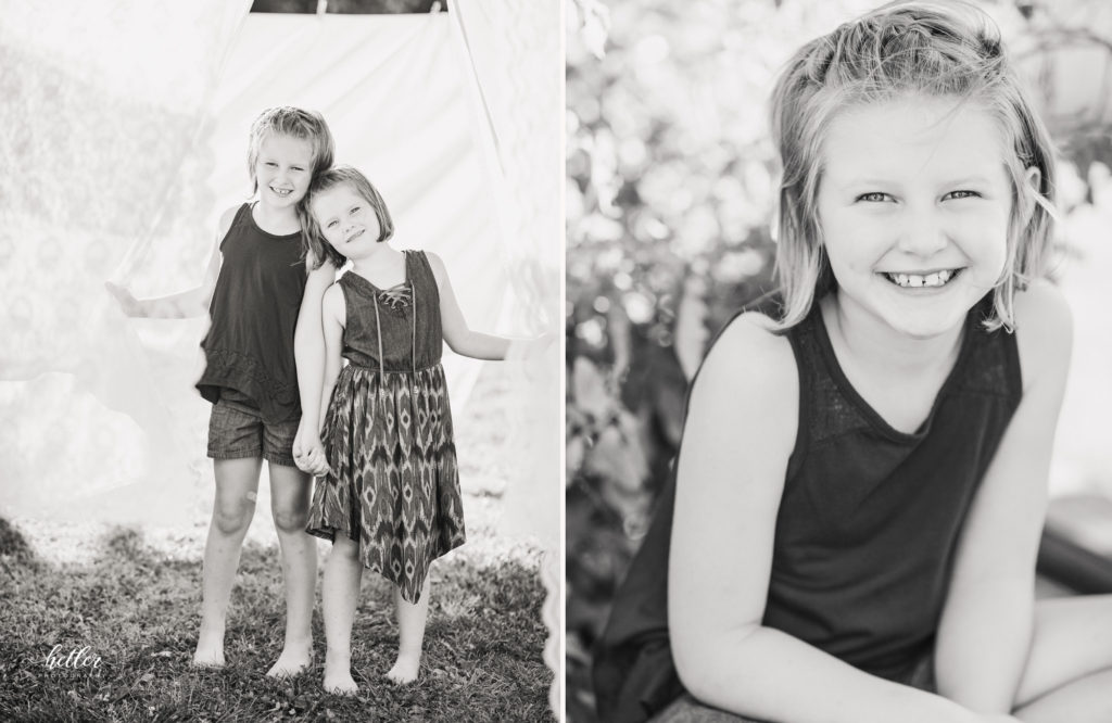 Rockford Michigan summer mini session with a backyard garden theme