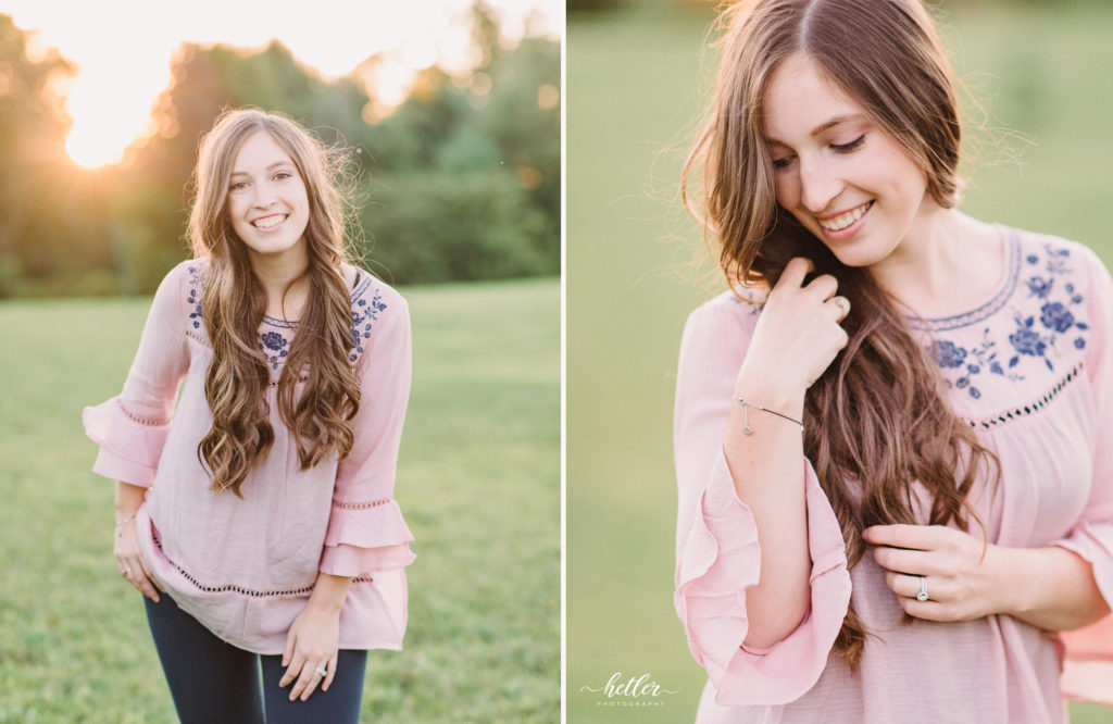 West Michigan clothesline mini session with a light and airy editing style during golden hour