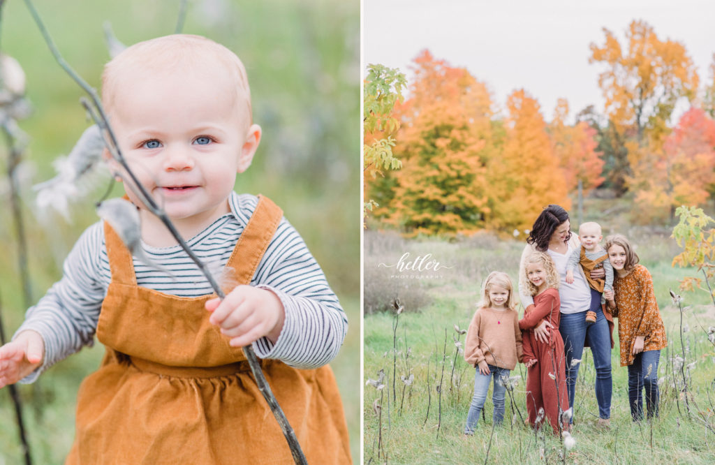 Fall family photo session at Hydrangea Blu Barn in Rockford Michigan