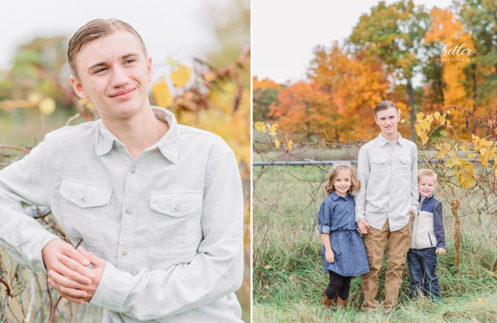 Hydrangea Blu fall family photos near Grand Rapids Michigan