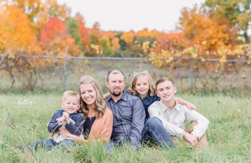 Hydrangea Blu fall family photos near Grand Rapids Michigan