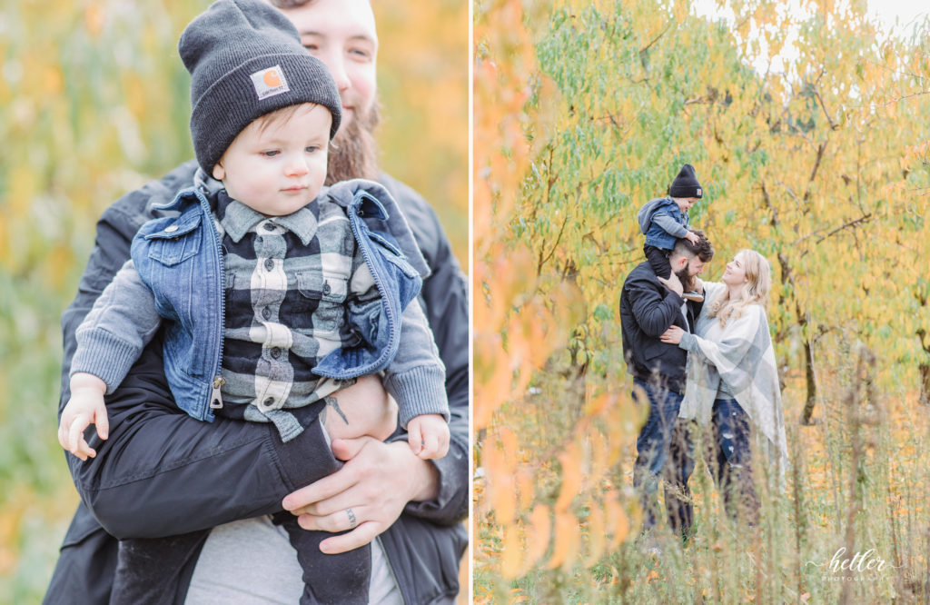 Rockford Michigan fall family photos at Grange Fruit Farm in the apple orchard