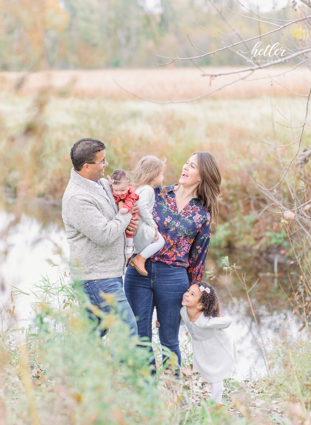 Fall family photos at Roselle Park in Ada Michigan