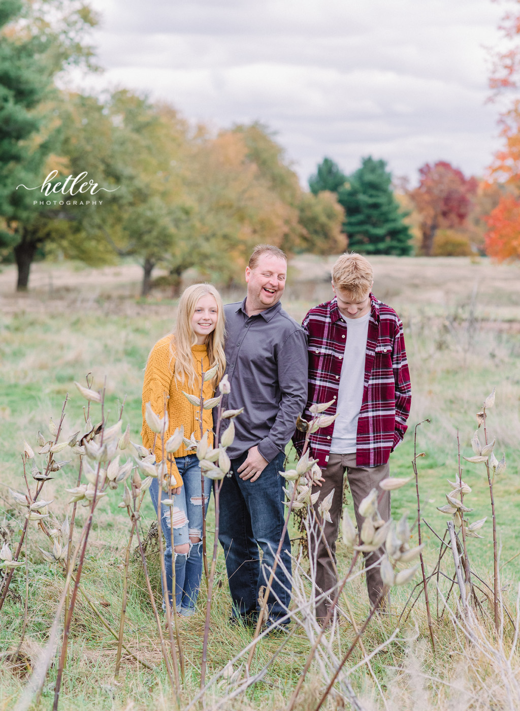 Grand Rapids Michigan fall family pics at The Highlands with gorgeous fall colors