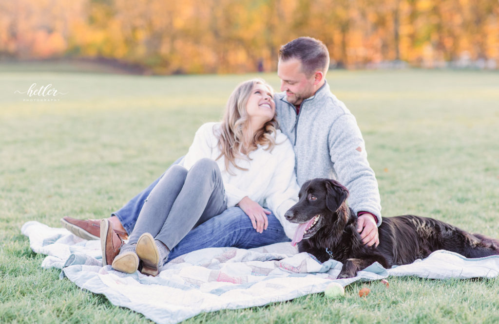 Kalamazoo engagement photos in downtown Kalamazoo and in the country during golden hour