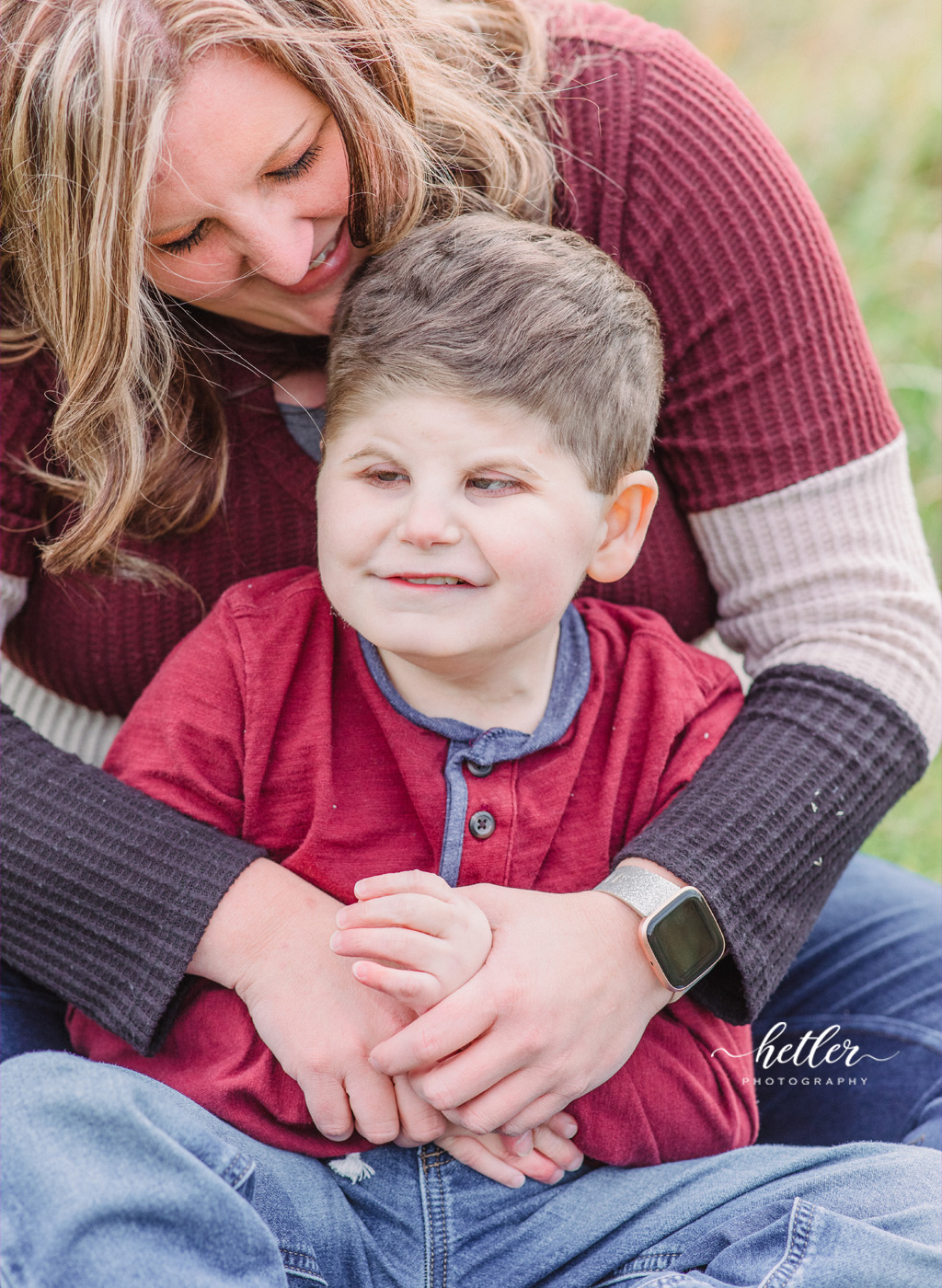 Special needs photography at Hydrangea Blu barn in Rockford Michigan