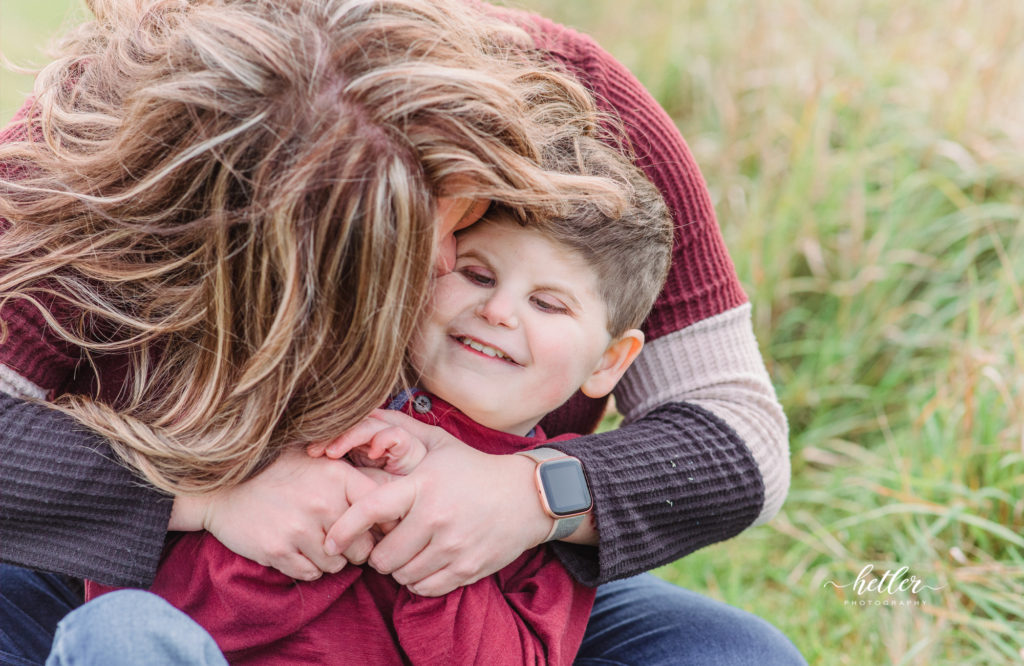 Special needs photography at Hydrangea Blu barn in Rockford Michigan