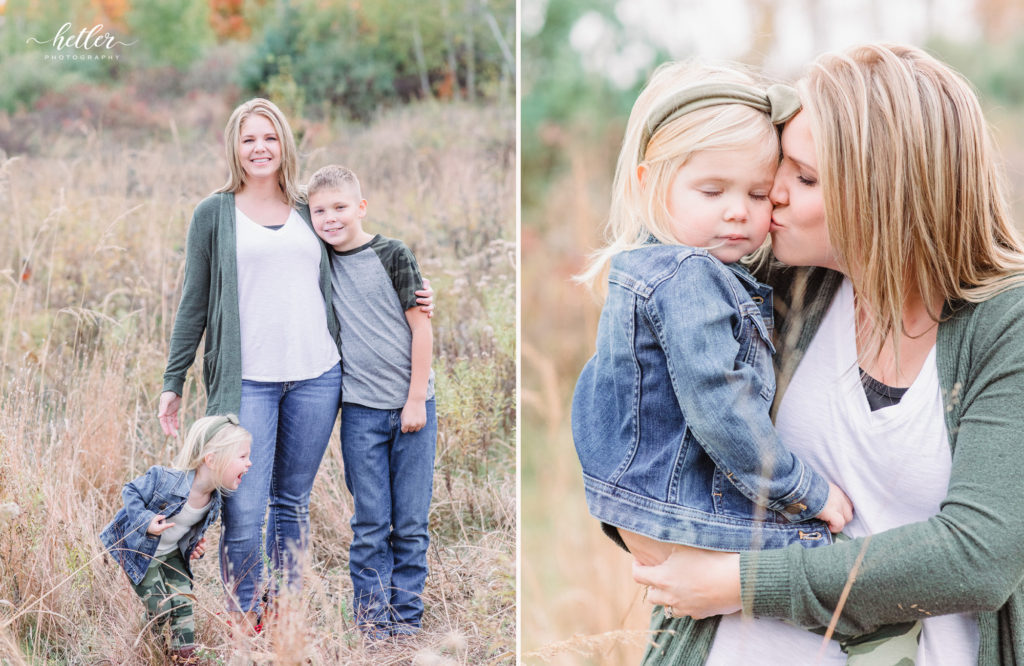 Fall family photos at Wahlfield Park in Grand Rapids Michigan