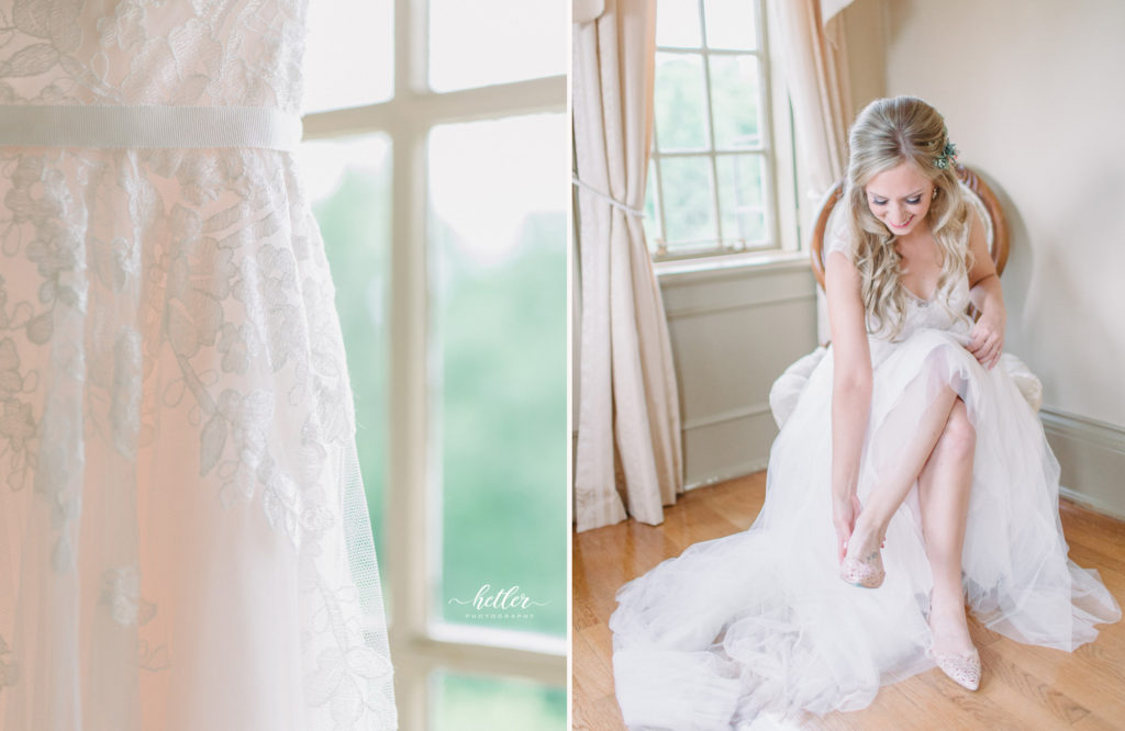 Choosing your wedding day getting ready location by finding good light and neutral colors