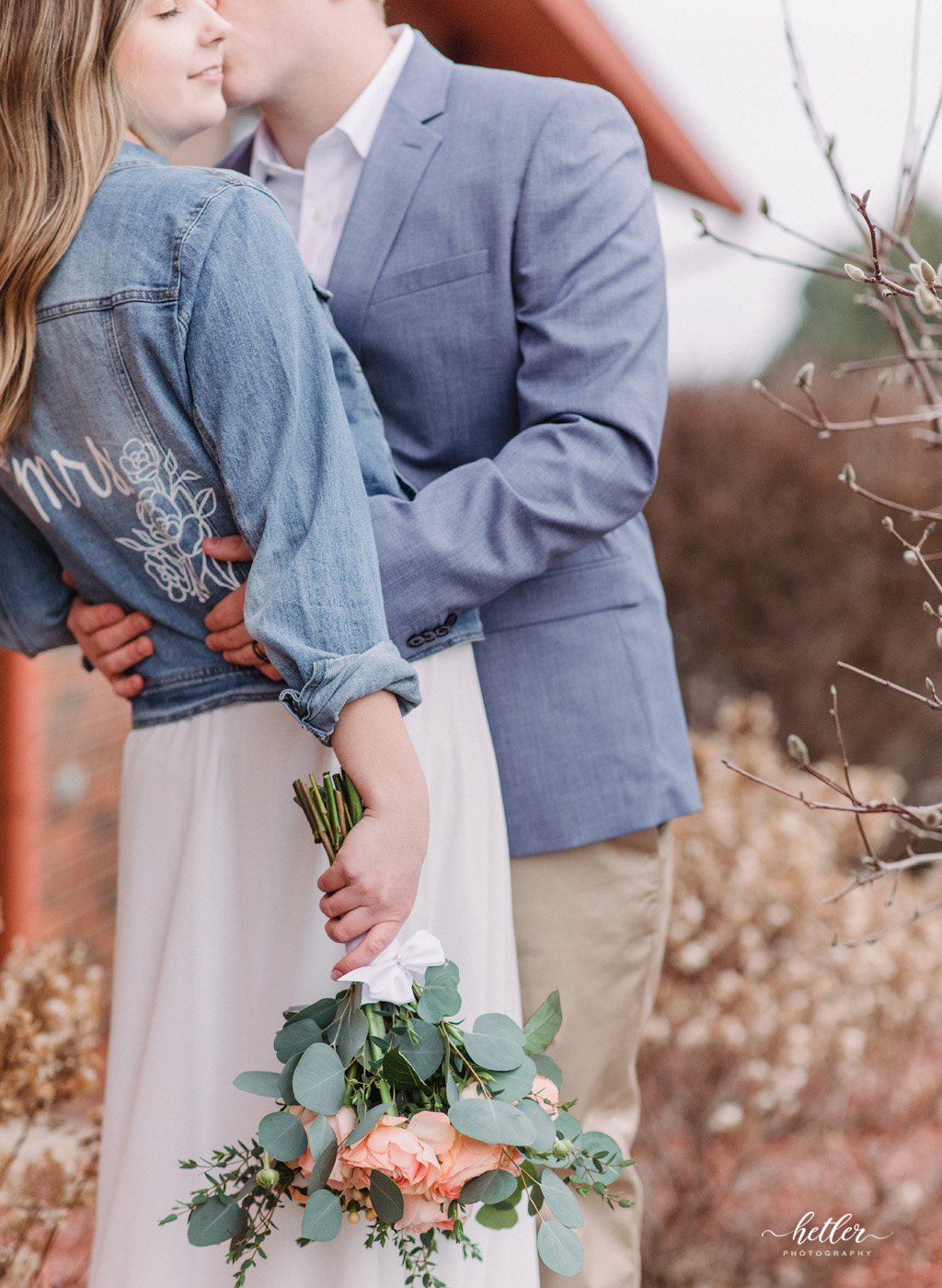 West Michigan intimate wedding photographer for a small March wedding
