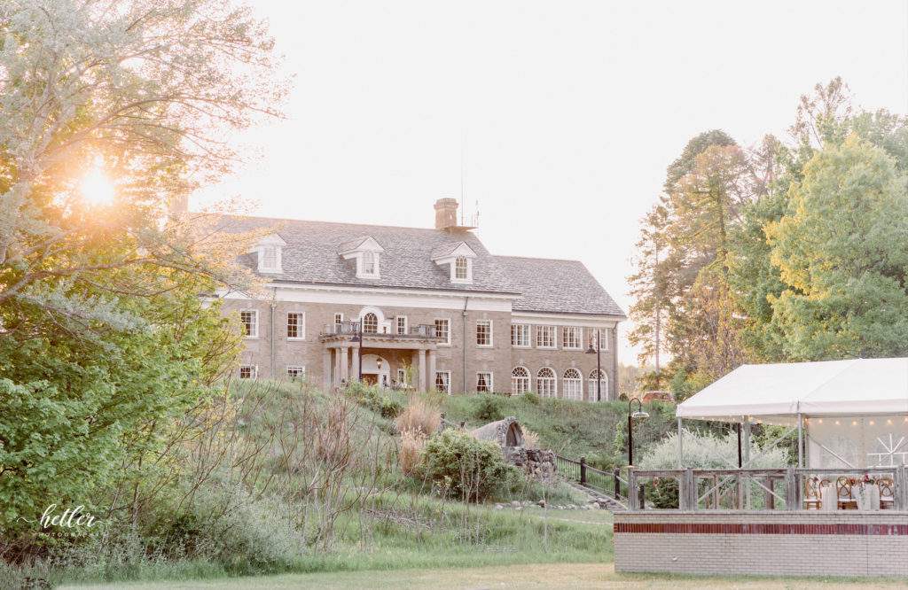 Intimate wedding at the Carriage House at Felt Mansion in Holland, Michigan