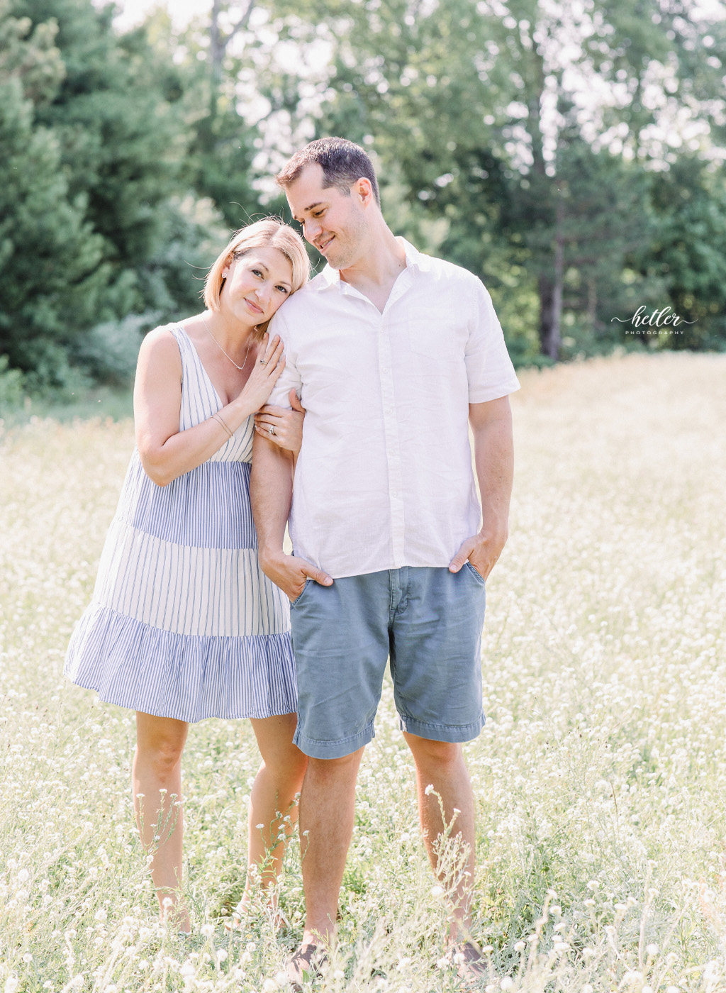 Fremont Michigan family photo session in a field of wildflowers