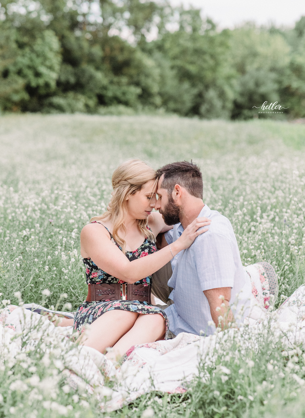 Grand Rapids lakeside summer engagement session