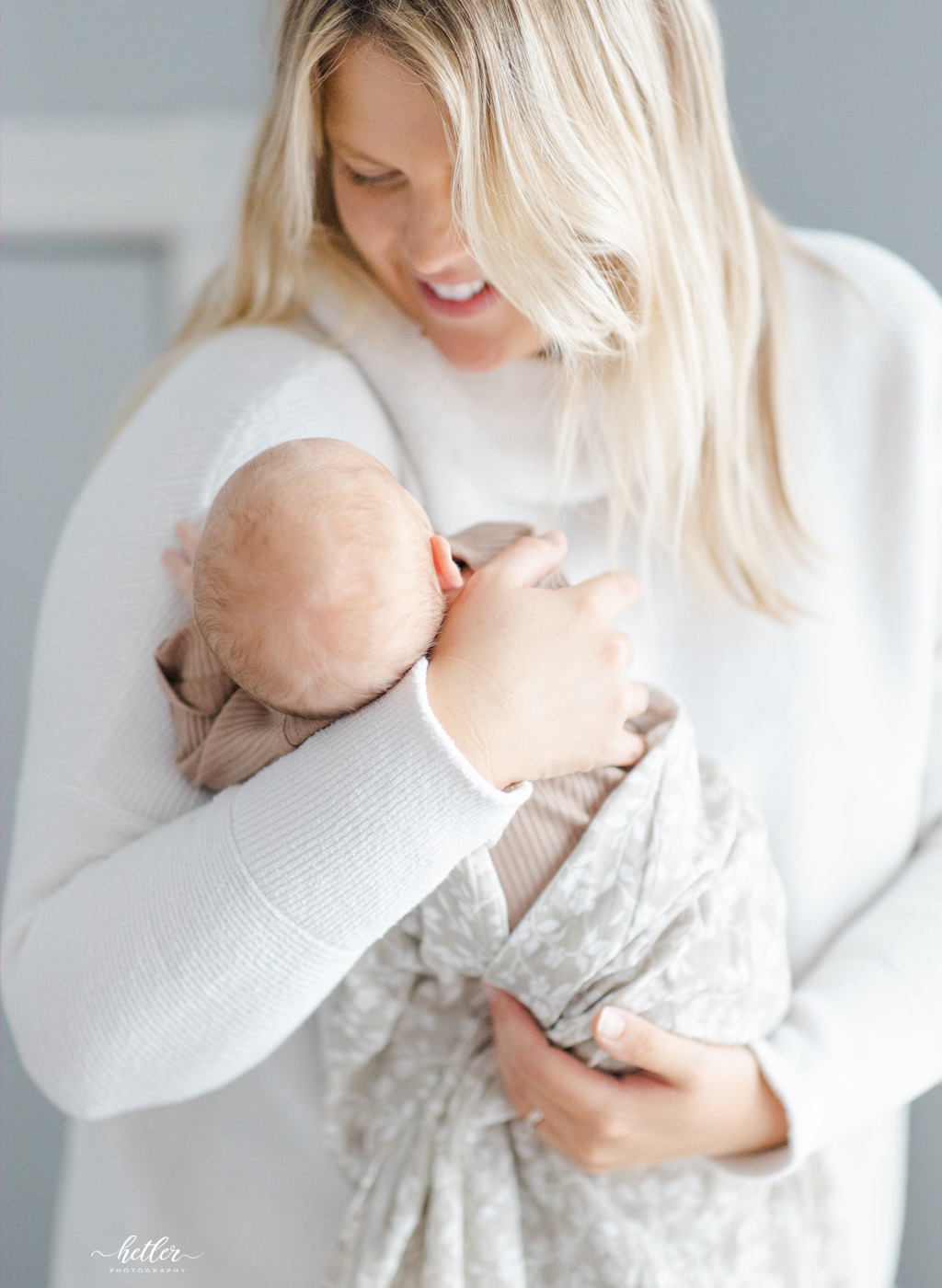 In-home newborn photo session in Allendale Michigan