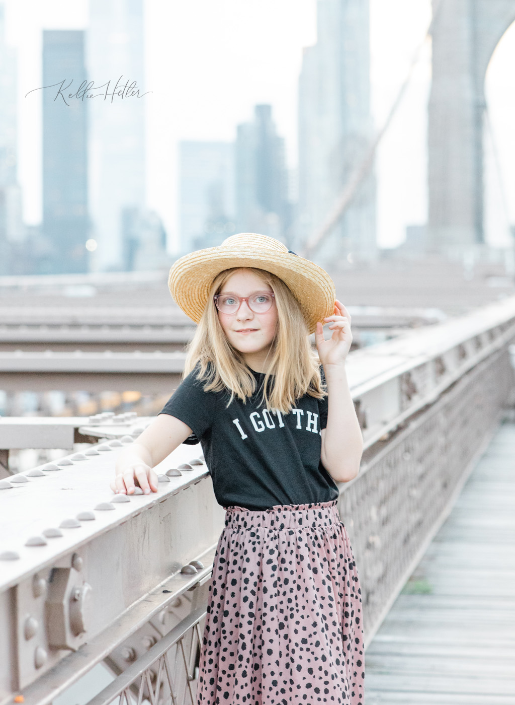 New York City childrens photograph on the Brooklyn Bridge