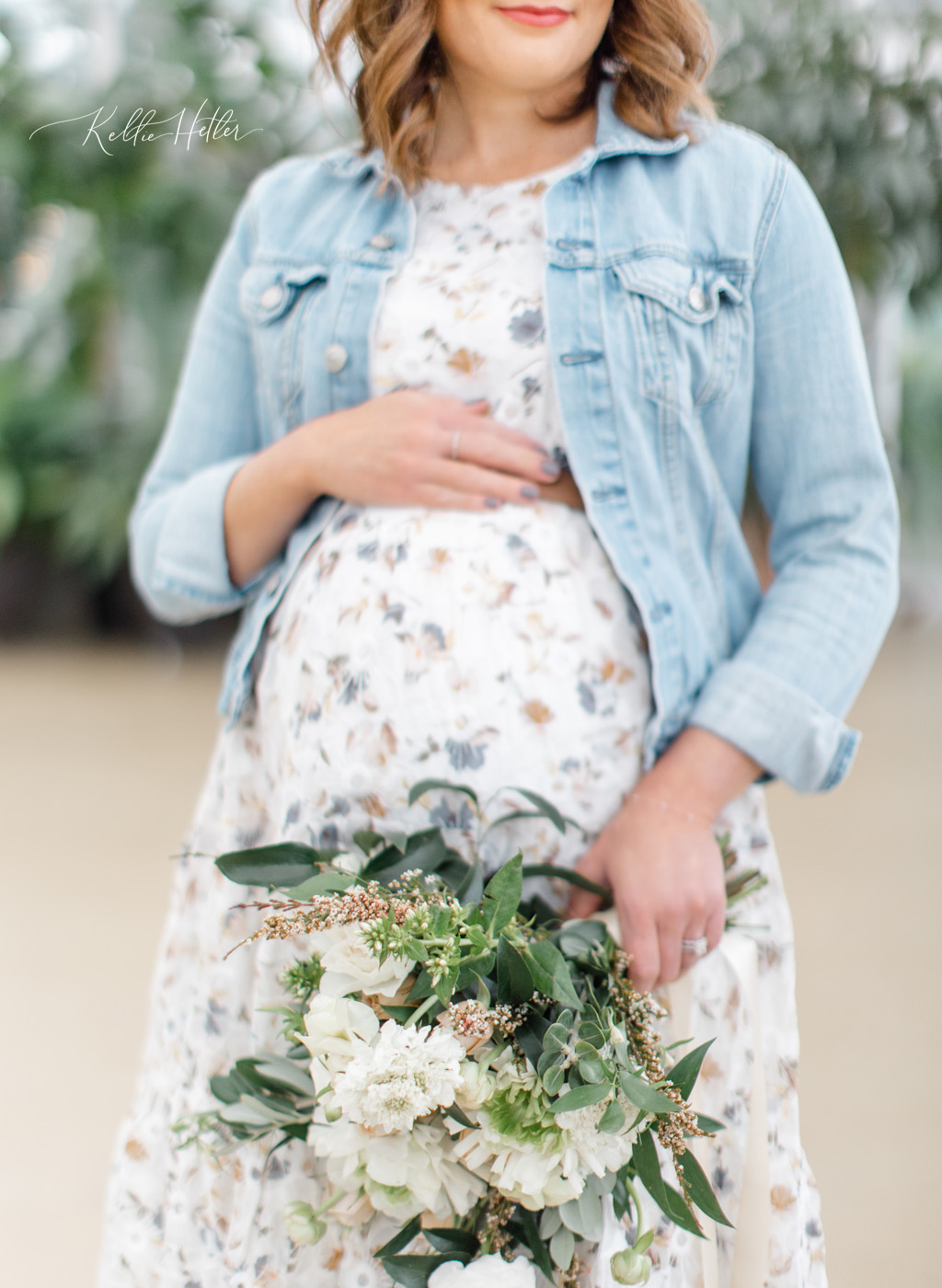 Grand Rapids maternity session at the Downtown Market greenhouse