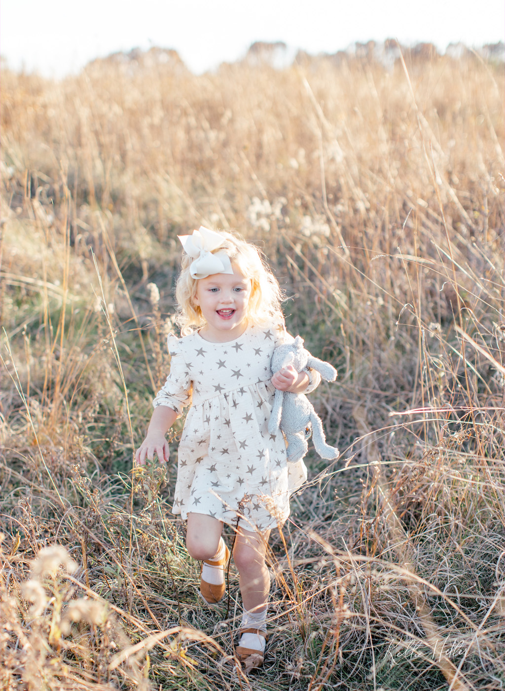 sweet little girl in field captured by grand rapids family photographers