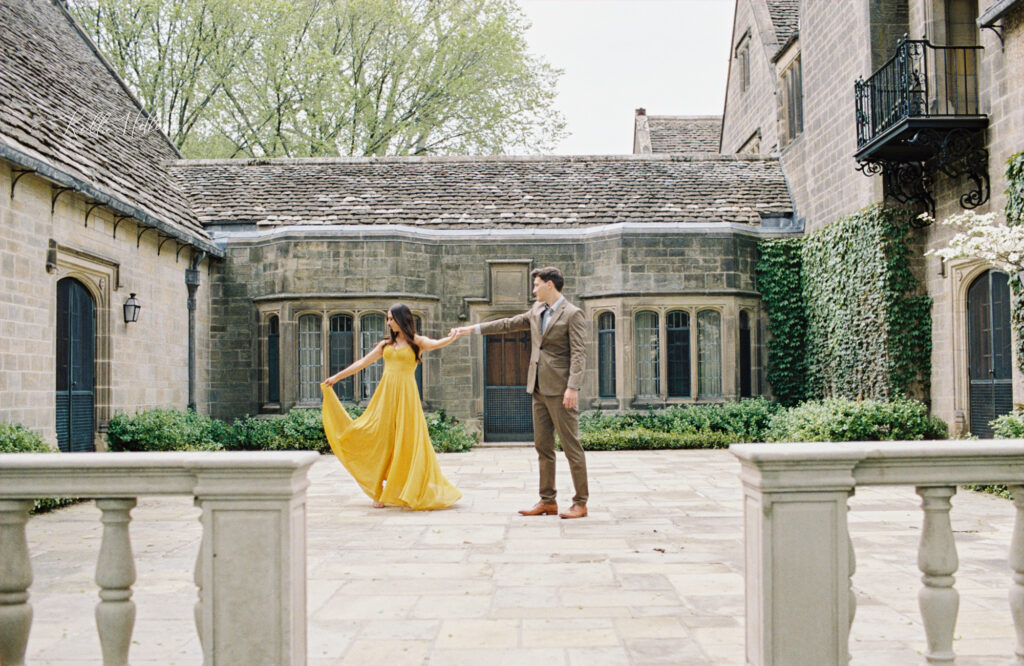 engagement photos in grosse pointe at ford house